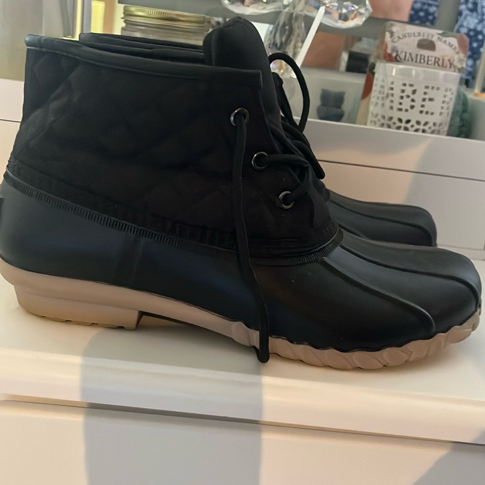 Black St Johns bay boots new without tags